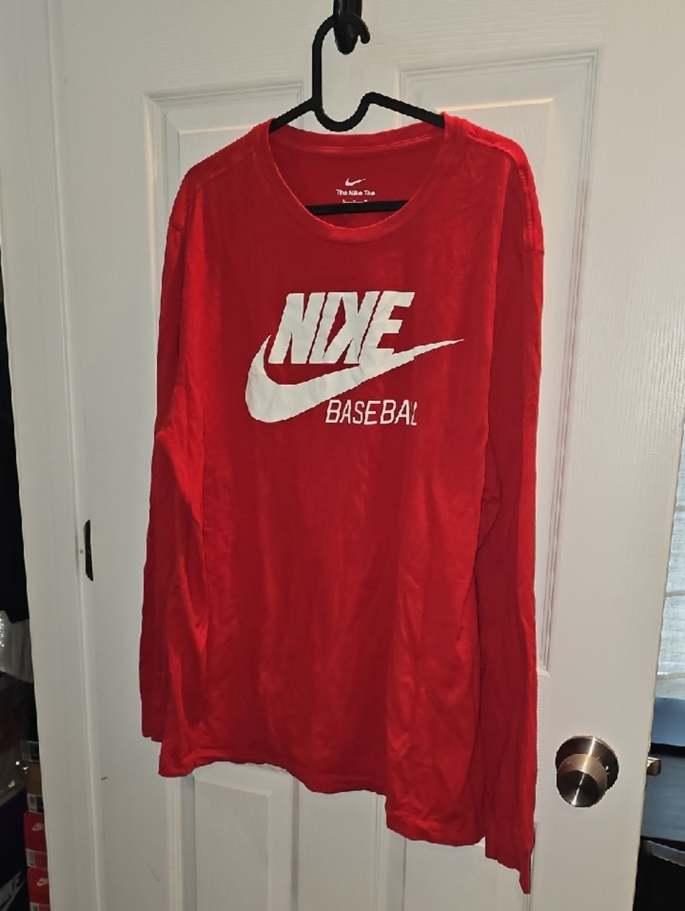 $8 LOWER PRICE IN BUNDLE Nike Tee Size X- Large Red Baseball Long-Sleeve